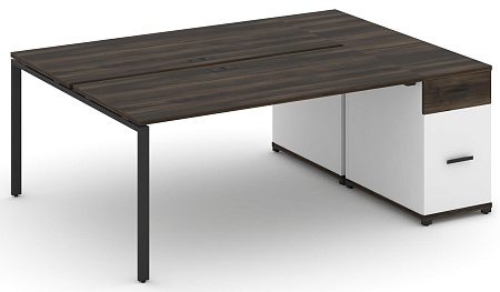 Рабочая станция с одной опорной тумбой CN.DRS-408 B/W