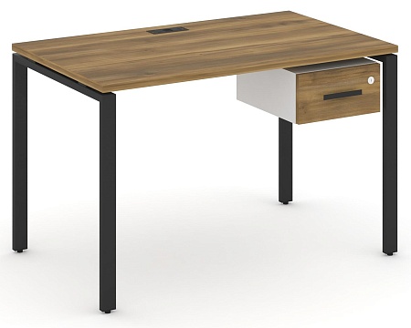 Стол рабочий с подвеснй тумбой с одним ящиком CN.SP-110 B/W