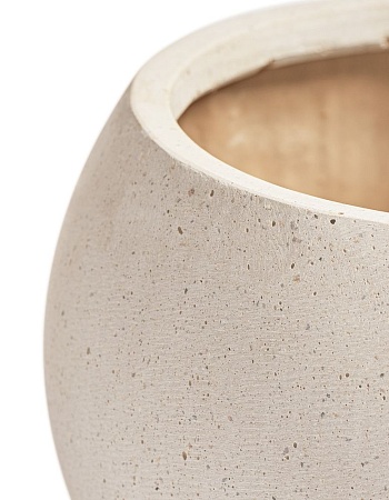 Кашпо TREEZ Effectory Beton Полусфера Белый песок д-43 см, в-29 см