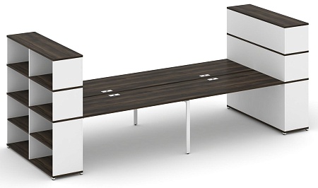 Рабочая станция с опорными стеллажами с надставкой высокой CN.DRS-260