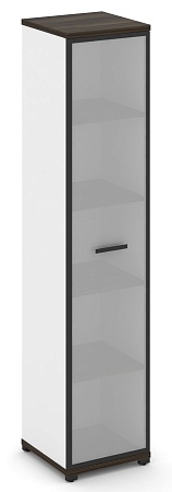 Шкаф одна узкая секция, 5 ниш (фасад стекло белое матовое в раме, на 5 ниш) CN.STU-518 RM B/W