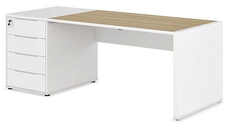 Стол с тумбой приставной, левый CLF117SX