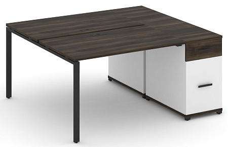 Рабочая станция с одной опорной тумбой CN.DRS-406 B/W