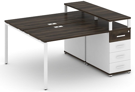 Рабочая станция с одной опорной тумбой CN.DRS-410 B/W