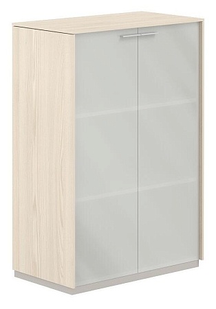 Шкаф средний со стеклом мат. NZ-0335