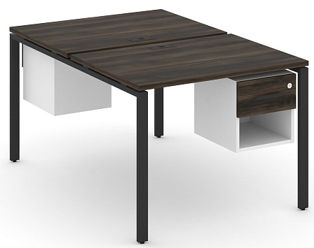 Рабочая станция двух сторонняя с подвесными тумбами на 2 места CN.DRS-117 B/W