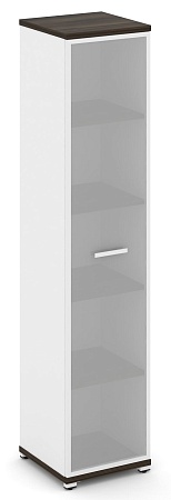 Шкаф одна узкая секция, 5 ниш (фасад стекло белое матовое в раме, на 5 ниш) CN.STU-518 RM B/W