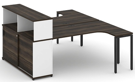 Рабочая станция с опорным стеллажом с надставкой низкой CN.DSA-220 B/W