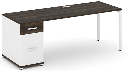 Стол рабочий с одной опорной тумбой CN.SP-408 B/W