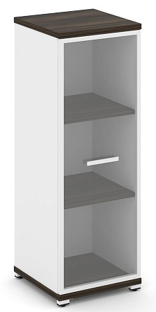 Шкаф одна узкая секция, 3 ниши (фасад стекло прозрачное в раме, 3 ниши) CN.STU-316 RP B/W