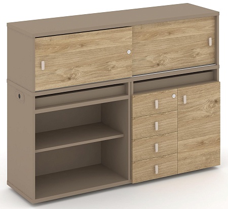 Набор №8. Тумба двойная + низкая надставка ES.NB.2N-8