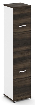 Шкаф одна узкая секция, 5 ниш  фасад ЛДСП  на 3 ниши + фасад ЛДСП, на 2 ниши) CN.STU-515 B/W