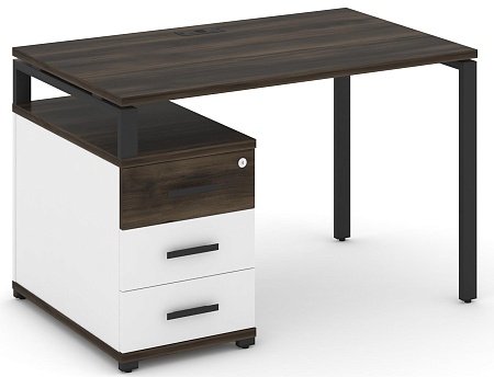 Стол письменный с одной опорной тумбой CN.SP-302 B/W