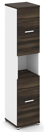 Шкаф одна узкая секция, 5 ниш (Два фасада ЛДСП накладных на 2 ниши) CN.STU-513 B/W