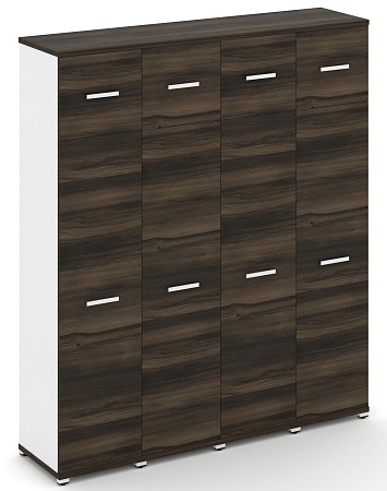 Шкаф четыре узкие секции, 5 ниш (4 фасада ЛДСП, 4 ниши + 4 фасада ЛДСП,  1 ниша) CN.STU-547  B/W