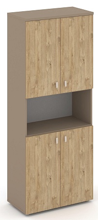 Шкаф высокий широкий (4 низких фасада ЛДСП) ES.ST-1.5