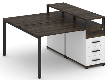 Рабочая станция с одной опорной тумбой CN.DRS-409 B/W