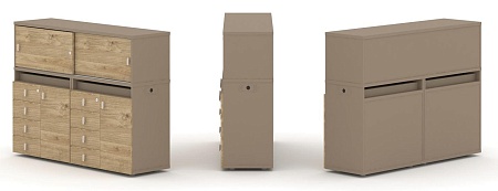 Набор №4. Тумба двойная + низкая надставка ES.NB.2N-4