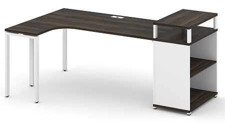 Стол эргономичный с опорным стеллажом с верхним горизонтом левый CN.SA-204(L)