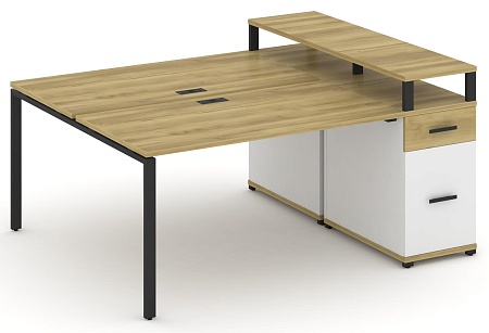 Рабочая станция с одной опорной тумбой CN.DRS-415 B/W