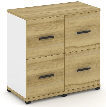 Шкаф две узкие секции, 2 ниши (2 фасада ЛДСП, 1 ниша + 2 фасада ЛДСП, 1 ниша) CN.STU-222 B/W