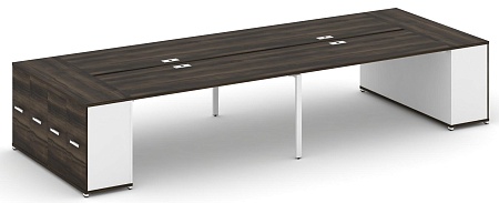 Рабочая станция с опорными распашными шкафоми CN.DRS-264 B/W