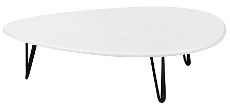 Журнальный столик Дадли (Белый бетон/Чёрный)