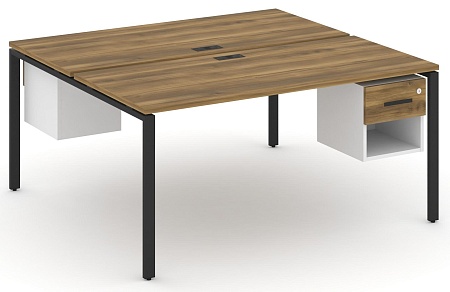 Рабочая станция двух сторонняя с подвесными тумбами на 2 места CN.DRS-120 B/W