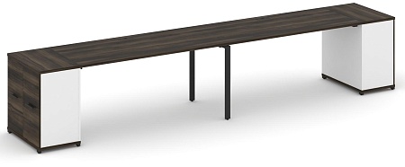 Рабочая станция с опорными распашными шкафами CN.ORS-220 B/W