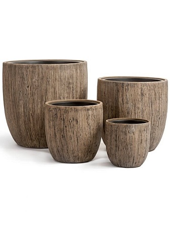 Кашпо TREEZ Effectory Wood Округлый конус Светлый дуб д-49 см, в-47 см