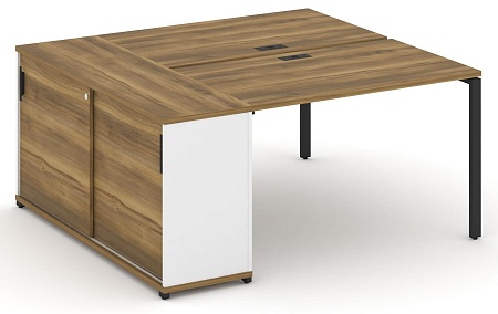 Рабочая станция с опорным шкафом купе CN.DRS-234 B/W