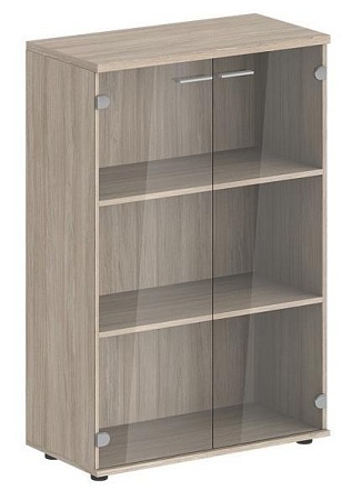 Шкаф средний, 2-х дв. стекл., з.ст HDF SG.803