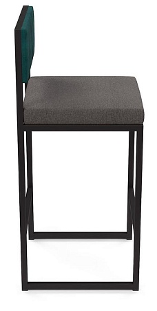 Барный стул Барнс-75 (сидушка grey lunar/спинка azure) AL 301