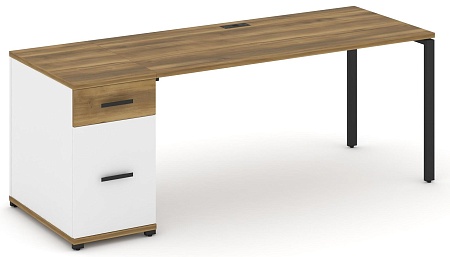 Стол рабочий с одной опорной тумбой CN.SP-408 B/W