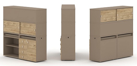 Набор №12. Тумба двойная + высокая надставка ES.NB.2V-12