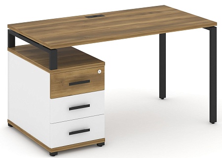 Стол письменный с одной опорной тумбой CN.SP-303 B/W