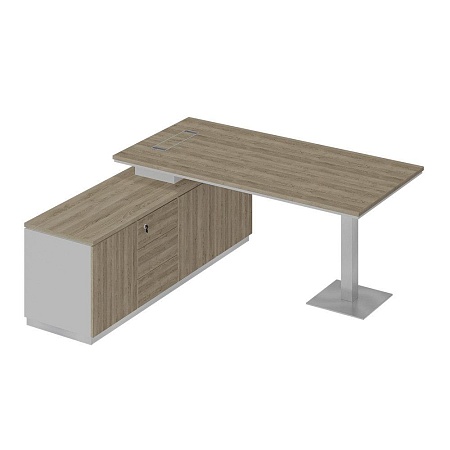 Стол руководителя на опорной тумбе левый СИ 101L