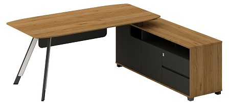 Стол на опорной тумбе, правый DU88R.200180