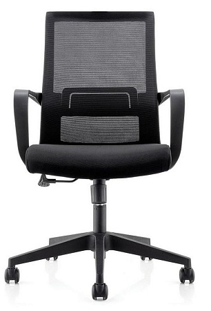 Кресло офисное Интер LB (спинка черная сетка / сидушка черная ткань) CH-180B-OA2000*АК30-61