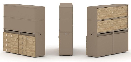 Набор №5. Тумба двойная + высокая надставка ES.NB.2V-5