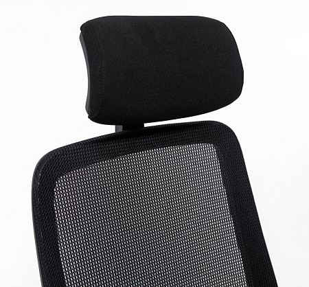 Кресло руков. с подг  AS+ ЧЕРНЫЙ-АЛЮМ Carot E Alum 3D Black headrest