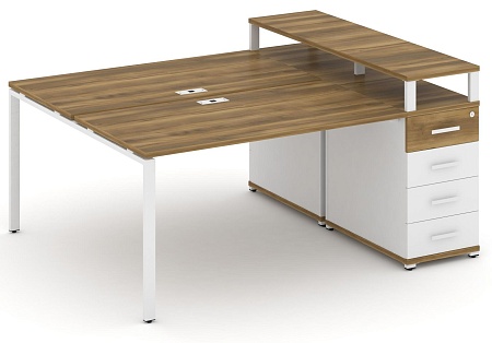 Рабочая станция с одной опорной тумбой CN.DRS-411 B/W