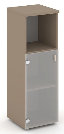 Шкаф средний узкий левый (1 низкий фасад стекло сатин матовый) ES.SU-2.2(L)