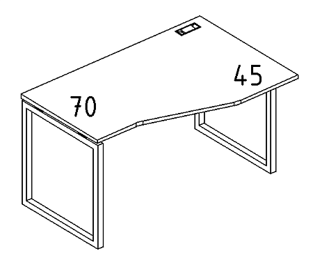Стол эргономичный правый  А4 Б4 066R БП