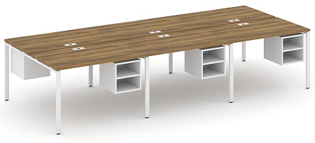 Рабочая станция двухсторонняя с подвесными тумбами на 6 мест CN.DRS-146