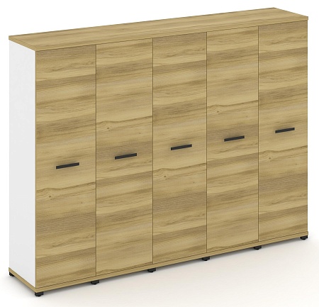 Шкаф пять узких секций, 4 ниши (5 фасадов ЛДСП, 4 ниши) CN.STU-456 B/W