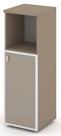 Шкаф средний узкий правый (1 низкий фасад стекло лакобель в раме) ES.SU-2.2R(R) I/U