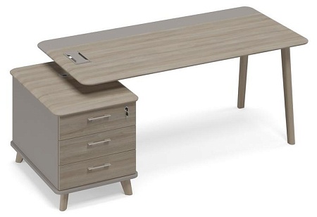 Стол комбинированный левый с тумбой малой (тип 1) WOOD  ТМ В2 105