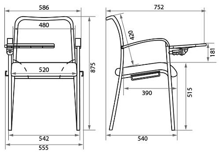 Конференц-кресло Amigo chrome 450895/W01T01