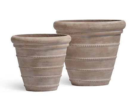 Кашпо TREEZ Ergo Italica Классический конус Капучино д-36, в-32 см